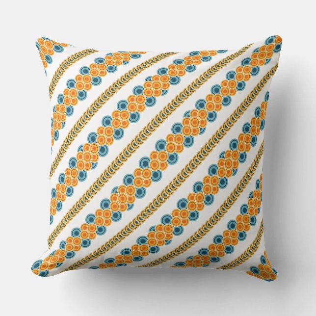 70 ans cercle rangées petit coussin de lancer de d (Recto)
