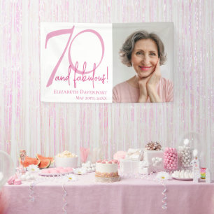 70 ans et Fabuleux Bannière Photo 70e Anniversaire