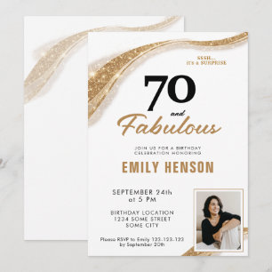 70 ans et Fabuleux Invitation 70e anniversaire