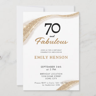 70 ans et Fabuleux Invitation d'anniversaire pour 
