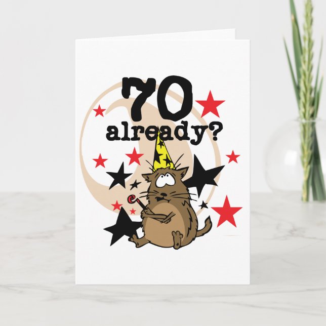 70 Bereits zum Geburtstag Karte (Vorderseite)