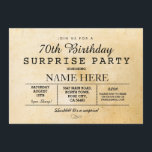 70. BIRDERTAGSPARTEI ÜBERRASCHUNG VINTAGEN 60. INV EINLADUNG<br><div class="desc">Vintage Geburtstagsparty einladen. Perfekt für jedes Alter Geburtstagsparty...  ÄNDERN SIE DEN TEXT EINFACH,  UM IHR PARTY . Rückdruck im Lieferumfang enthalten.</div>