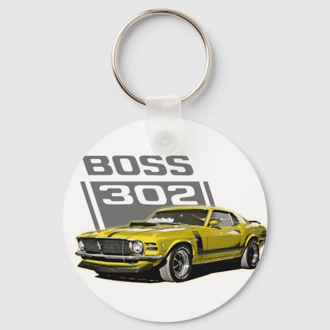70 Boss 302 Gelb Schlüsselanhänger (Vorderseite)