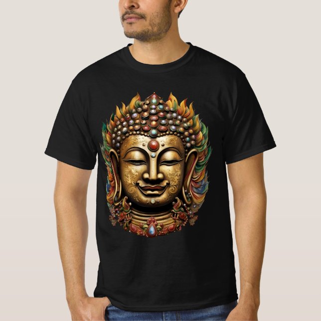 70 Buddha Manjusri - buddhistischer Maske-T - Shir T-Shirt (Vorderseite)