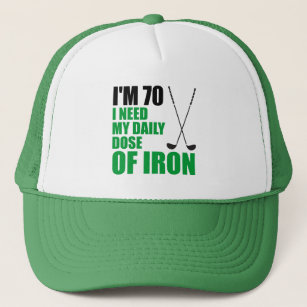 70 Daily Dose Iron Golf Funny Hat Truckerkappe