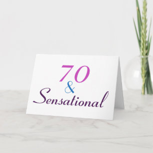 70 et personnalisation sensationnelle carte d'anni