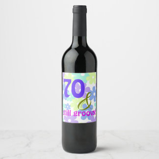 70 et toujours super ! Étiquette de bouteille de f