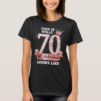 70 & Fabulous I Black Peach Party Group Candid Pho T-Shirt