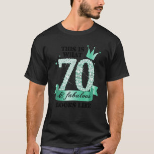 70 & Fabulous I Türkise White Party Group Foto T-Shirt