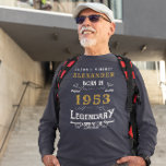 70. Geburtstag 1953 Name Dark Blue Gold Legendary T-Shirt<br><div class="desc">70. Geburtstag fügen Sie Ihren Namen T - Shirt. Bearbeiten Sie den Namen und das Jahr mit der bereitgestellten Vorlage. Ein wunderschöner T - Shirt aus dunkelmarineblau. Mehr Geschenke und Party-Vorräte mit dem "Legendary"-Design im Laden erhältlich.</div>