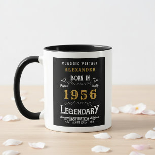 70. Geburtstag 1956 Legende Retro Schwarz Personal Tasse