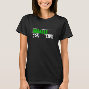 70. Geburtstag 70 Leben 70 Jahre Ladung Bar 70 Per T-Shirt