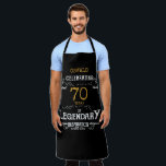 70. Geburtstag Black Gold Legendary Funny Apron Schürze<br><div class="desc">Ein personalisiertes,  elegantes Weinflaschenlabel,  das sich leicht an den Geburtstag anpassen lässt.</div>