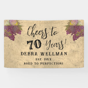 70. Geburtstag Cheers zu 70 Jahren Weinberg Geburt Banner