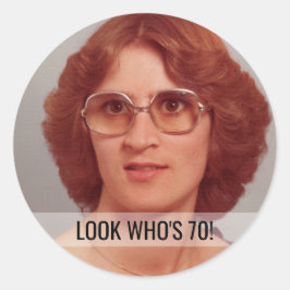 70. Geburtstag Custom Foto Stickers