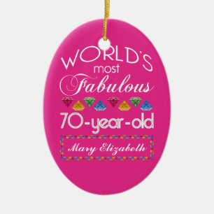 70. Geburtstag Die prächtigsten farbenfrohen Edel Keramik Ornament