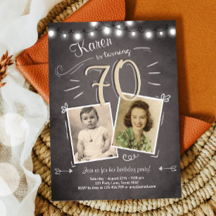 70. Geburtstag Einladung Vintag 70 Geburtstag