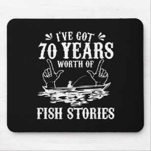 70. Geburtstag Fischer T-Shirt Lustiges Angelgesch Mousepad