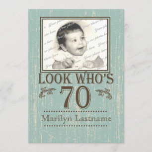 70. Geburtstag Foto Einladung
