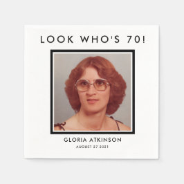 70. Geburtstag Foto Servietten