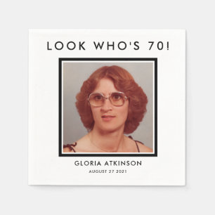 70. Geburtstag Foto Servietten