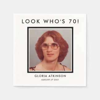 70. Geburtstag Foto Servietten
