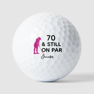 70. Geburtstag Frauen Golfer Funny Custom Golfball