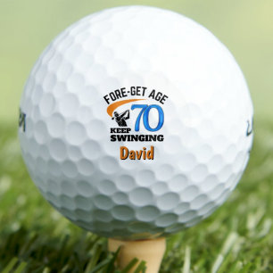 70. Geburtstag für Bruder, 70 Jahre Cool Blue Gesc Golfball