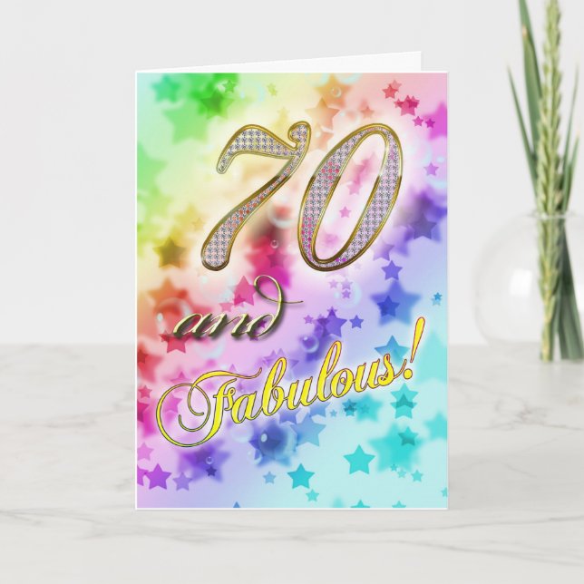 70. Geburtstag für jemanden Fabulous Karte (Vorderseite)