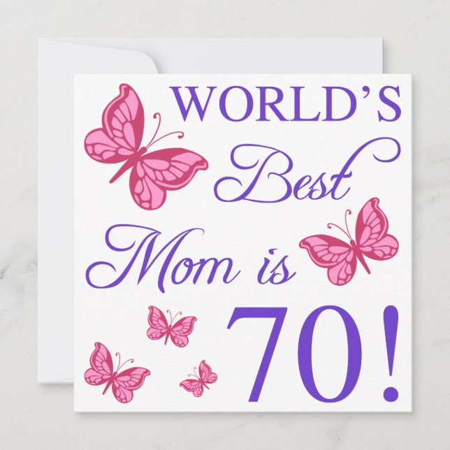70. Geburtstag für Mama Karte (Vorderseite)