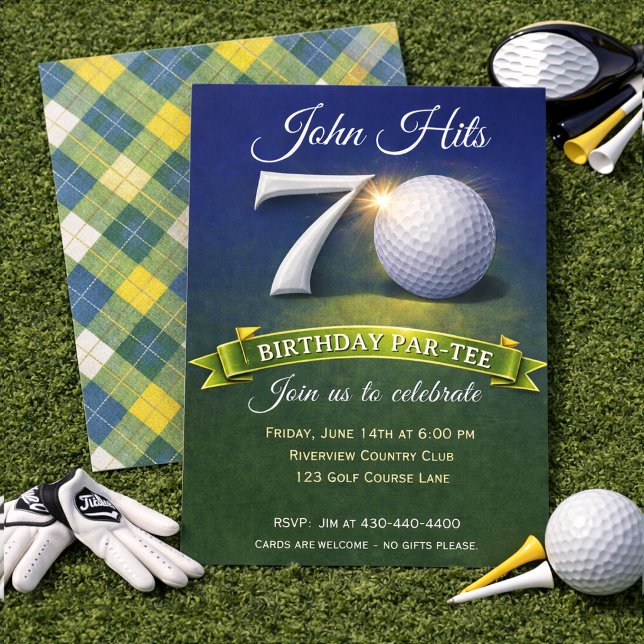 70. Geburtstag Golf Thema  Einladung (Von Creator hochgeladen)