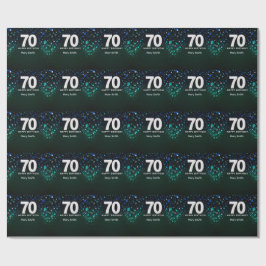 70. Geburtstag grüner Ton Geschenkpapier
