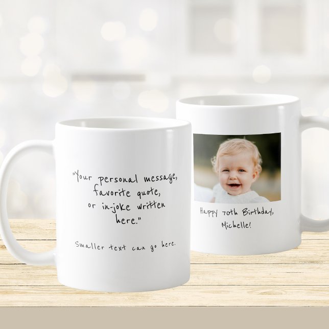 70. Geburtstag individuell gestalteter Kaffee-Bech Kaffeetasse (Von Creator hochgeladen)