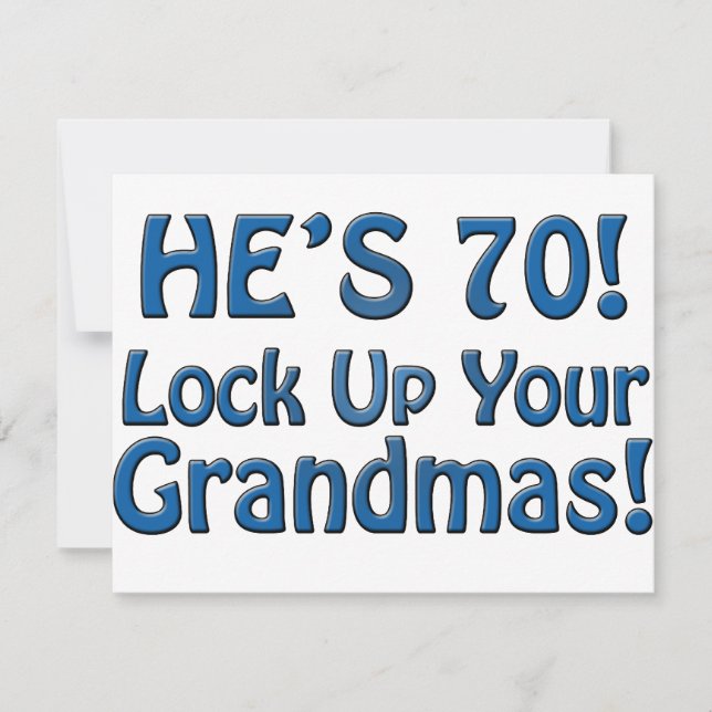 70. Geburtstag Karte (Vorderseite)