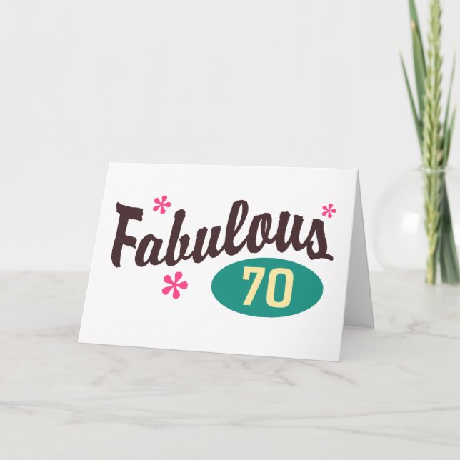 70. Geburtstag Karte (Vorderseite)