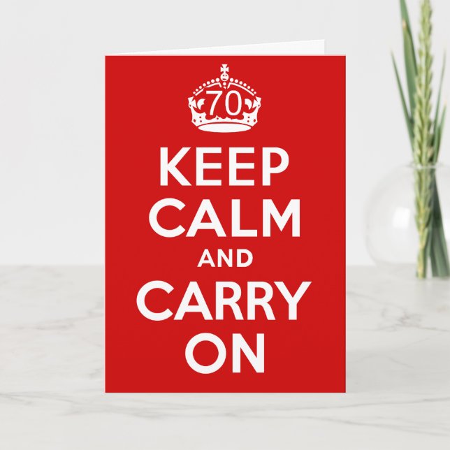 70. Geburtstag Karte (Vorderseite)
