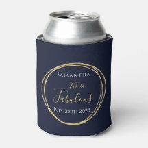 70. Geburtstag Navy Gold Personalisiertes Gastgesc