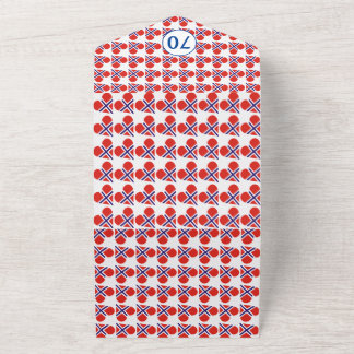 70. Geburtstag Norwegische Herzflagge blau All In One Einladung