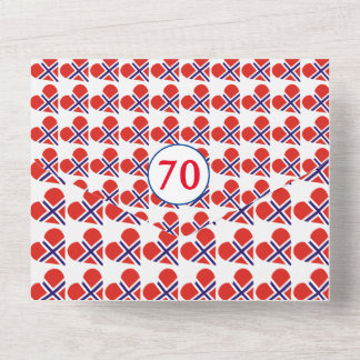70. Geburtstag Norwegische Herzflagge rot All In One Einladung