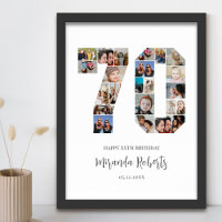 70. Geburtstag Nr. 70 Custom Foto Collage
