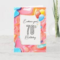 70. Geburtstag Psychedelic 3D Abstrakt