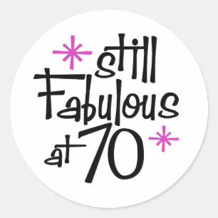 70. Geburtstag Runder Aufkleber