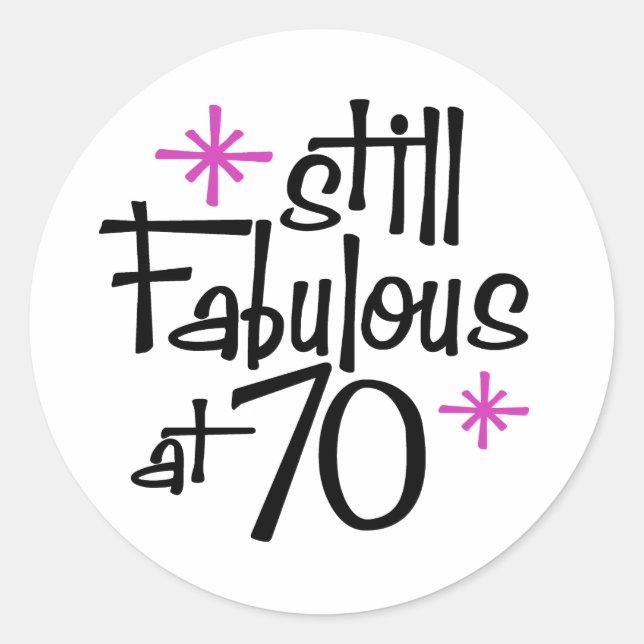 70. Geburtstag Runder Aufkleber (Vorderseite)