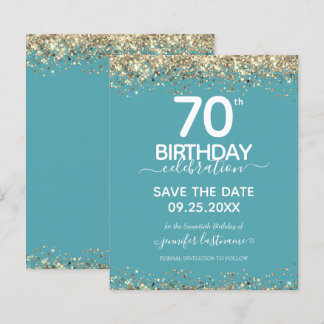 70. Geburtstag Save the Date Einladung