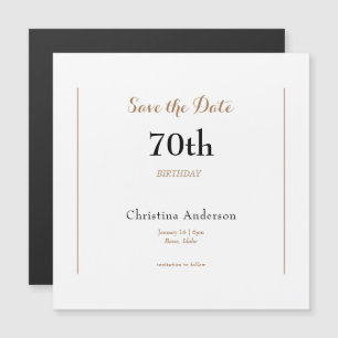 70. Geburtstag Save-the-Date Magneteinladung