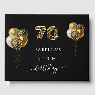 70. Geburtstag schwarzer Goldleoparden Geburtstag Gästebuch