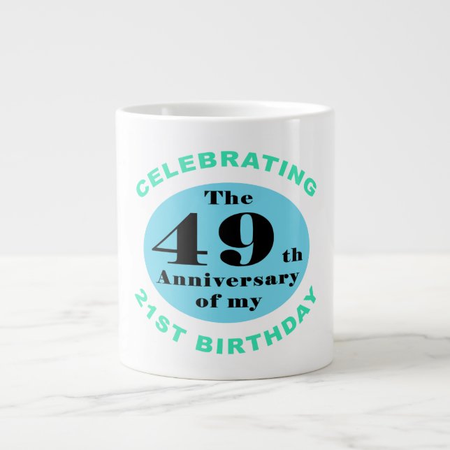 70. Geburtstag Spaß Jumbo-Tasse (Vorderseite)