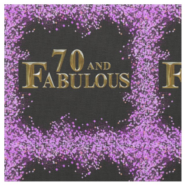 70. Geburtstag Stoff (Nahaufnahme)