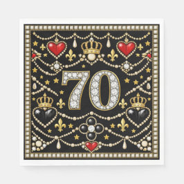 70. Geburtstag Tudor-inspirierter Schmuck Geschenk Serviette