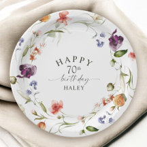 70. Geburtstag Wildblumen Aquarell Blumen